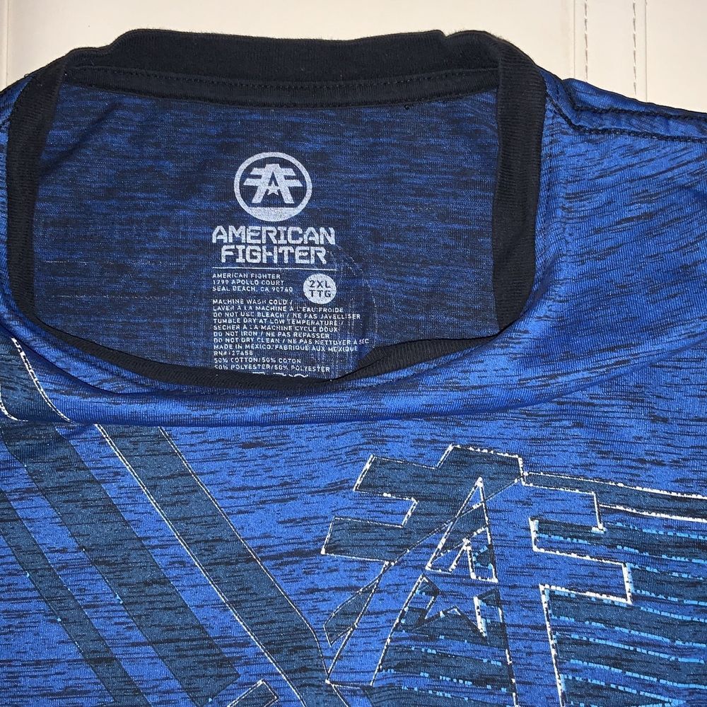 American Fighter Blue & Black T-shirt size 2XL
